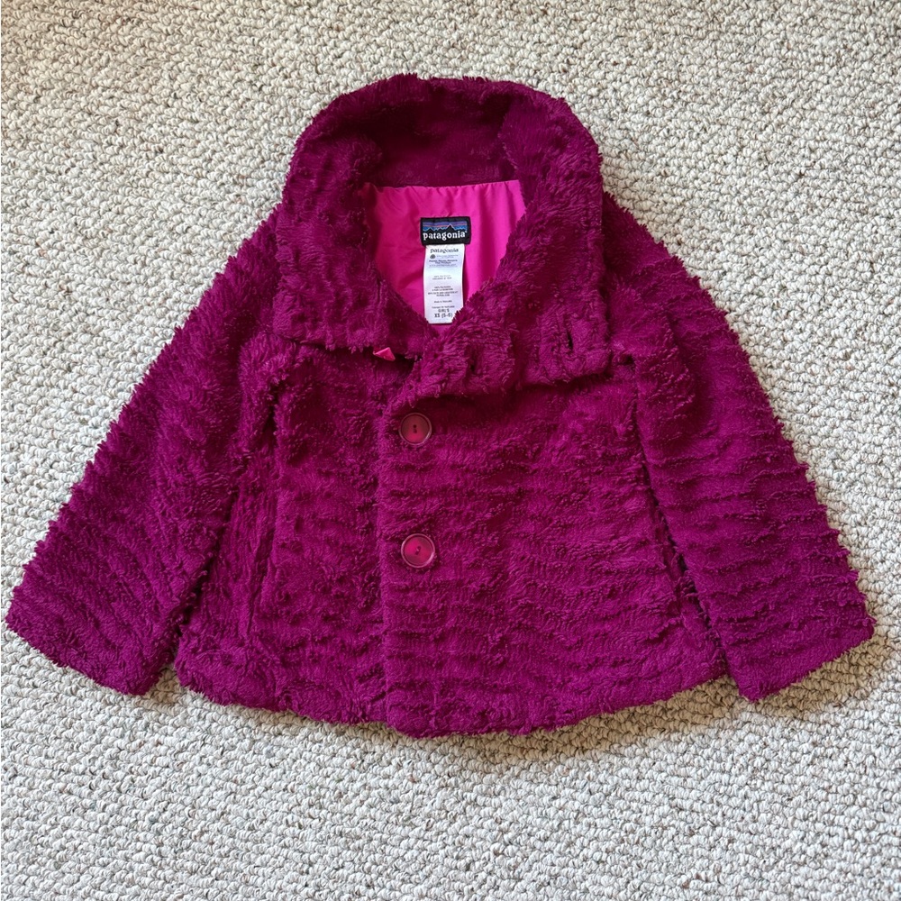 Patagonia Girls' Pelage Jacket - Magenta - Faux fur - XS (5-6)